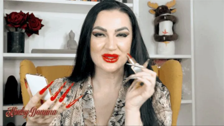 Romanian Teacher Charms you with Her Red Lipstick