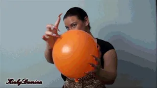 Popping Orange Balloons with Long Nails
