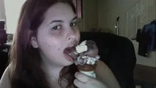 Sydney Licks her Ice Cream