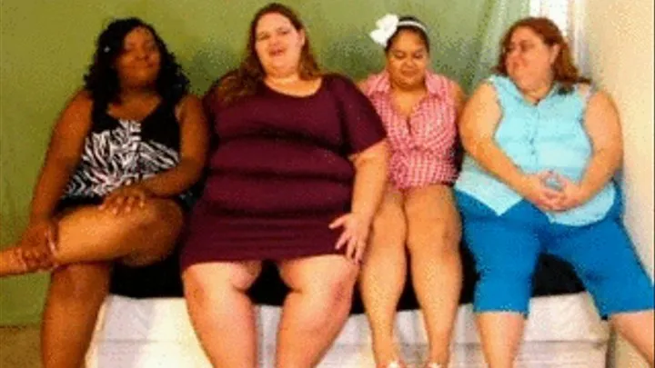 4 BBW Beautties Show off thier Pretty Feet!