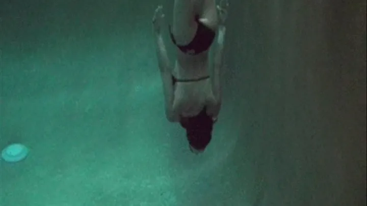 Dem swimming posing and walking underwater in slow motion #2