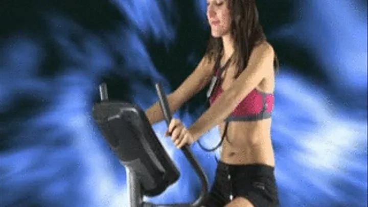 Bianca workout on bike with heart beat last one.