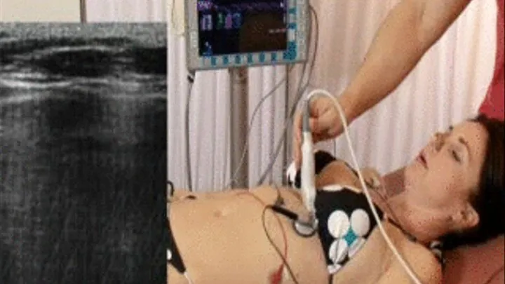 Breath holding during ultrasound of heart.