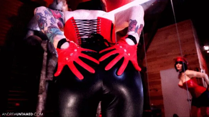 Red & Black Leather Flaunt