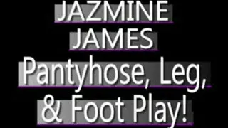 Jazmine James - Green Pantyhose Play! Sexy Legs! - WMV CLIP - FULL SIZED