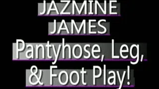 Jazmine James - Green Pantyhose Play! Sexy Legs! - AVI CLIP - FULL SIZED