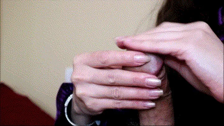 Sexy real nails handjobs in satin blouse 1080x576