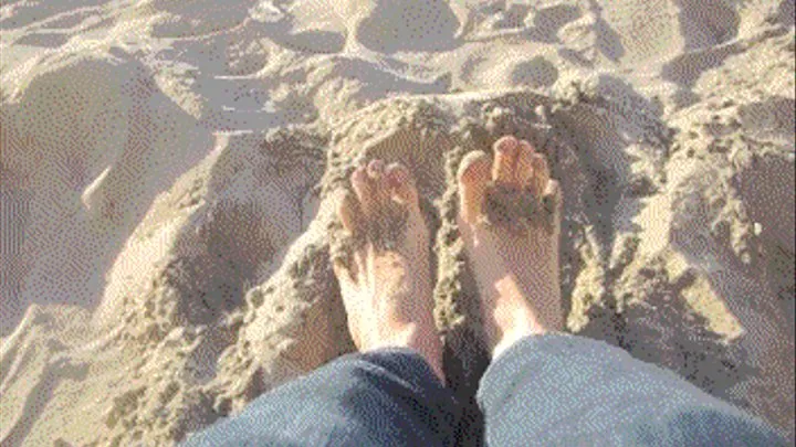 Feet On A Sandy Beach