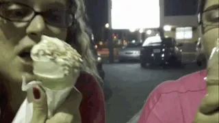 Lovely Ladies Licking Ice Cream