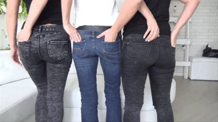 3 sexy ass in jeans J