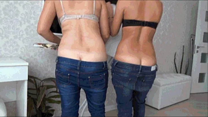 Lowered jeans sexy butts B