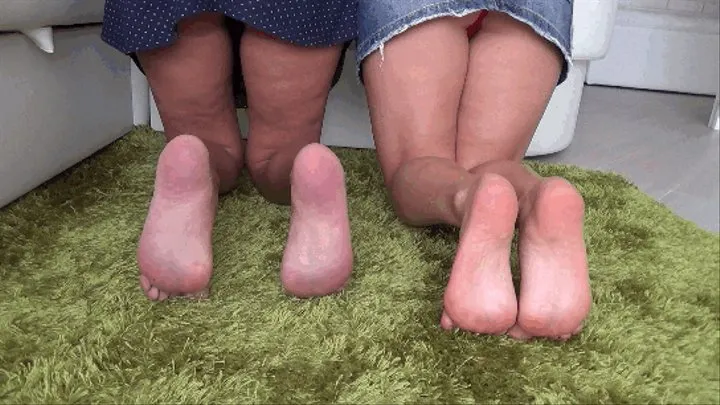 with their soles arched FS