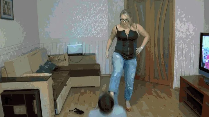 Step-Sister harshly punish step-brother