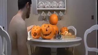 Zoe Gets Urged To Join The Group Naked Carving Pumpkin Party (HALLOWEEN SPECIAL)