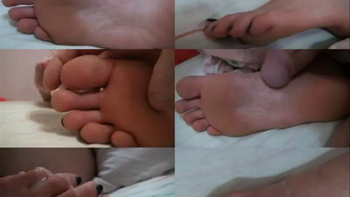 Toe play cumshot