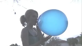 Jackie and her sunset balloon