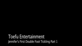 Jennifer's First Double Stocking Foot Tickling part 1