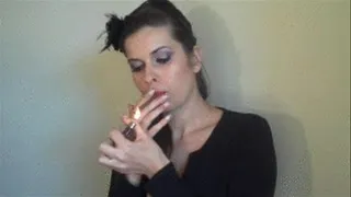 Sexy and Upclose Smoking with the Girl Next Door