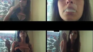 Smoking Hot GF doing Some SMOKING and Coughing!