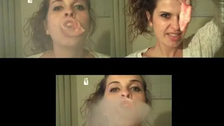 Smoking While Chewing/Blowing BIG Bubbles