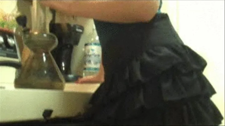 Kitchen BONG Rips...Up my Skirt teasing!!!