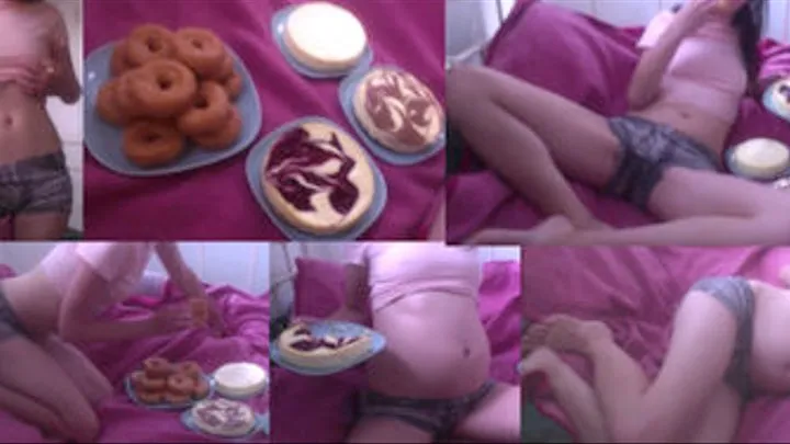 3 cheesecakes + 12 donuts = HUGE belly