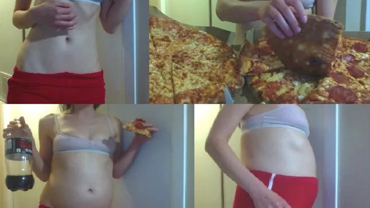 I'm gonna make you hard. Watch me stuff myself with so much PIZZA.