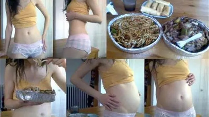 My GIANT chinese food binge (with no bra)!