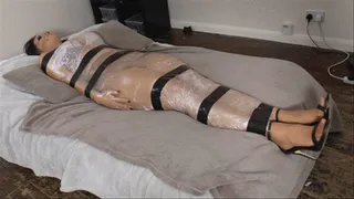 Bambi Is Mummified For A Crazy Foot Tickle Session!