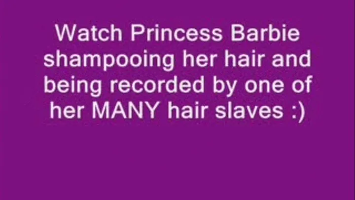 Watch Princess Barbie SHAMPOOING her amazing LONG HAIR in 2 different POV