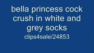 bella princess white and grey socks cock crush
