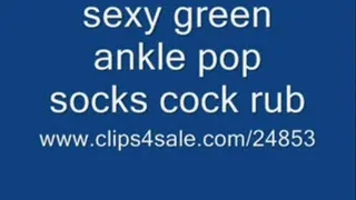 bella princess white and green ankle socks cock rub on board