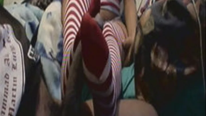 bella princess red and white socks foot job