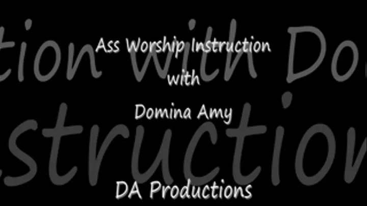 Ass Worship Instructional( )