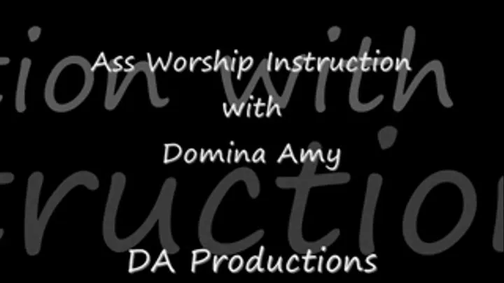 Ass Worship Instructional