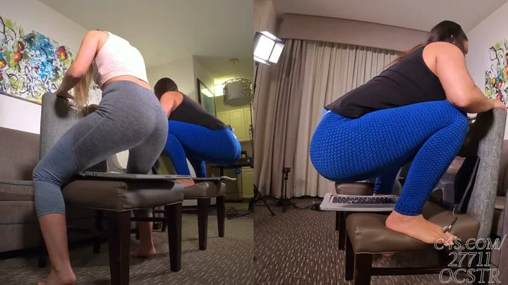 Megan Jones and Constance Laptops Butt Crushed - Side Views