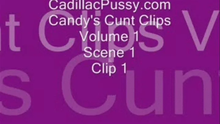 Candy's Cunt Clips Volume 1 Scene 1 Clip 1