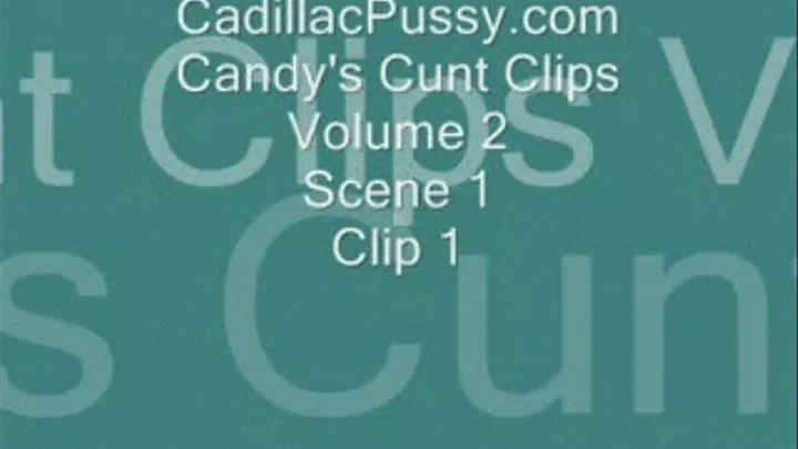 Candy's Cunt Clips Volume 2 Scene 1 Clip 1