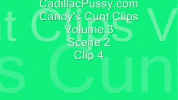 Candy's Cunt Clips Volume 3 Scene 2 Clip 4