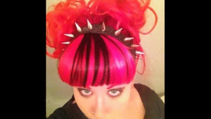 Check out my pretty red updo!