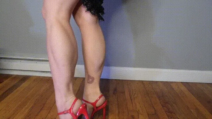 Sexy Sensual Calf Muscle JOI Vanilla Muscular Calves Masturbation Instruction Red Heels