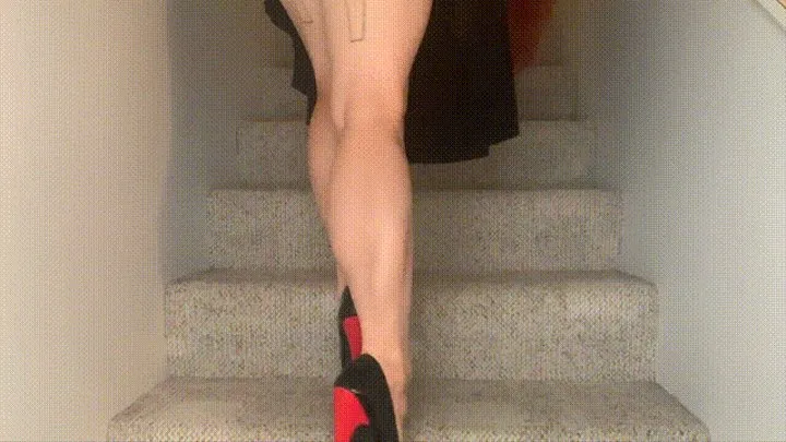 Stairway to Heaven-Calves and Legs and New Heels Tease