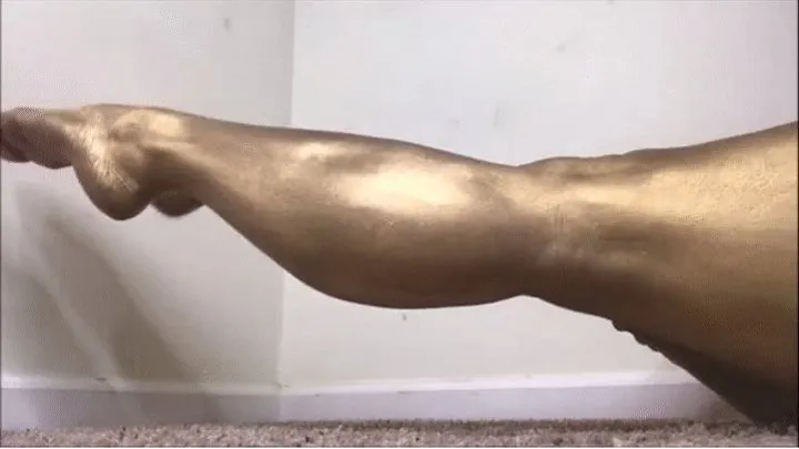 My GOLDEN Muscular Calves (painted gold!)