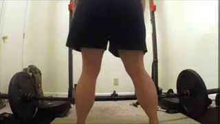 Showing off my CALVES while lifting Barbell