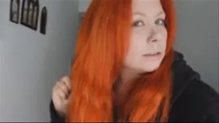 Brushing Long red hair