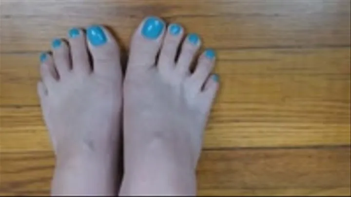 Blow your Load on my Perfectly Pedicured Toes Light blue Pedicure JOI