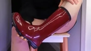 JOI and CEI to Dark Red Wellies Allowed to cum on them if you lick it up!