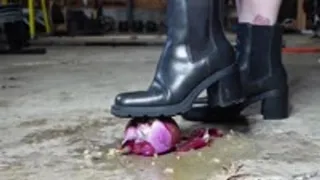 Crushing Fruits and Veggies in Ankle Boots! MP4 Low Res