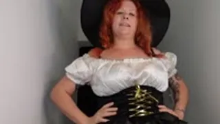 Witchy Halloween Costume makes your GF turn into a HORNY GIANTESS! Growth Fetish, Masturbation, Giantess, Fishnet Tights Destruction