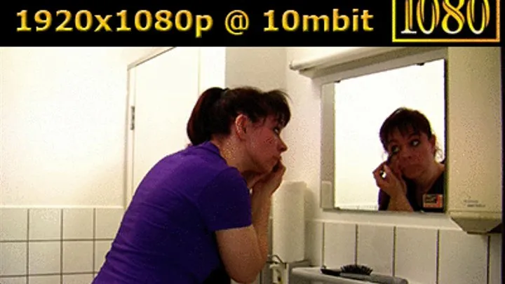 Doreen refreshes herself in the bathroom (WMV - FULL HD - )